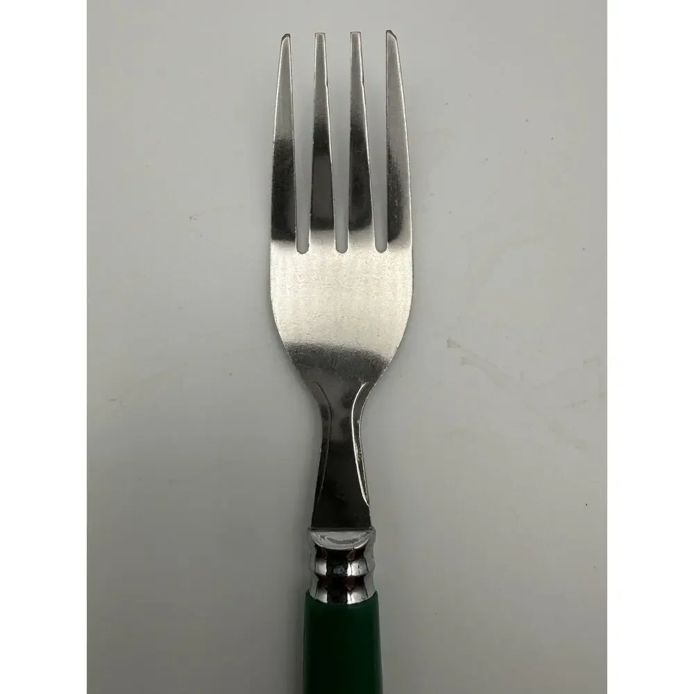 Gibson Sensations Forest Green Plastic Handle Salad Forks Set of 4 Replacement